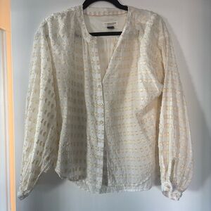 Pilcro Anthropologie Tavi Textured Blouse